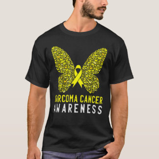 T-shirt Papillon Sarcoma Sensibilisation au cancer Ruban j