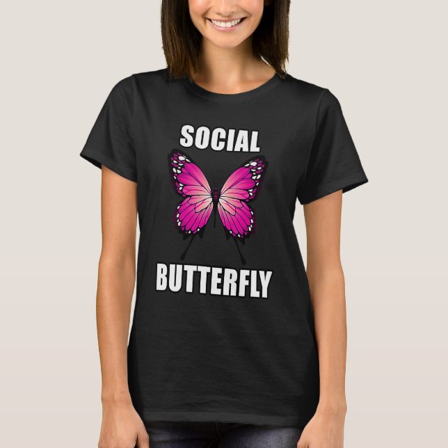T-shirt Papillon Social  Mème (Devant)