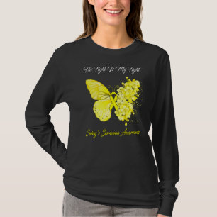 T-shirt Papillon Son combat est ma lutte Ewing Sarcoma Aw