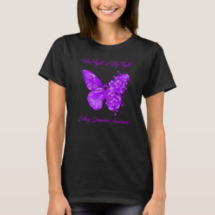T-shirt Papillon Son Combat Est Mon Combat Manger Troubles