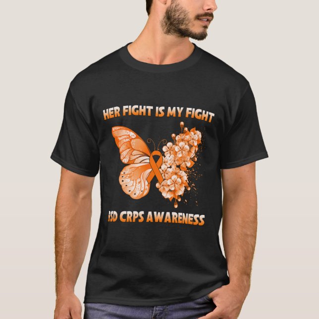 T-shirt Papillon Son combat est mon combat Rsd Crps sensib (Devant)