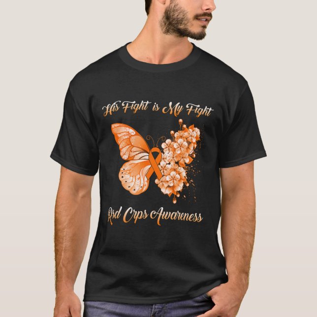T-shirt Papillon Son combat est mon combat Rsd Crps sensib (Devant)