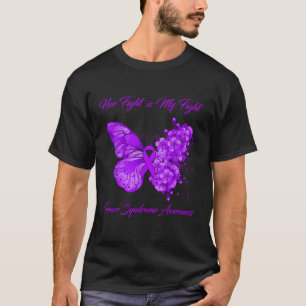 T-shirt Papillon Son combat est mon syndrome de Turner de 