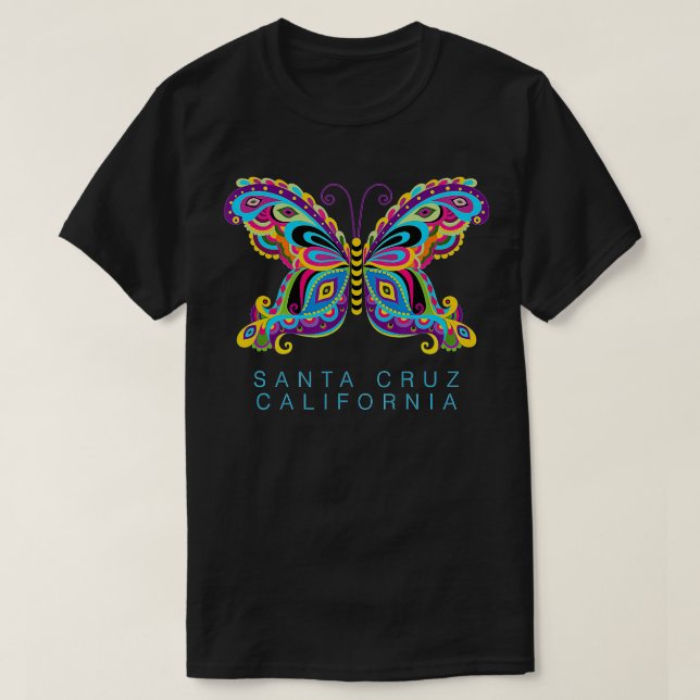 T-shirt Papillon souvenir père Noël Cruz California (Design devant)