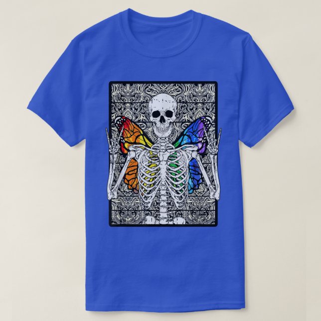 T-shirt Papillon Squelette Fairycore Esthétique (Design devant)