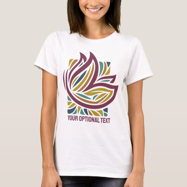 T-shirt Papillon stylisé Texte facultatif (Devant)