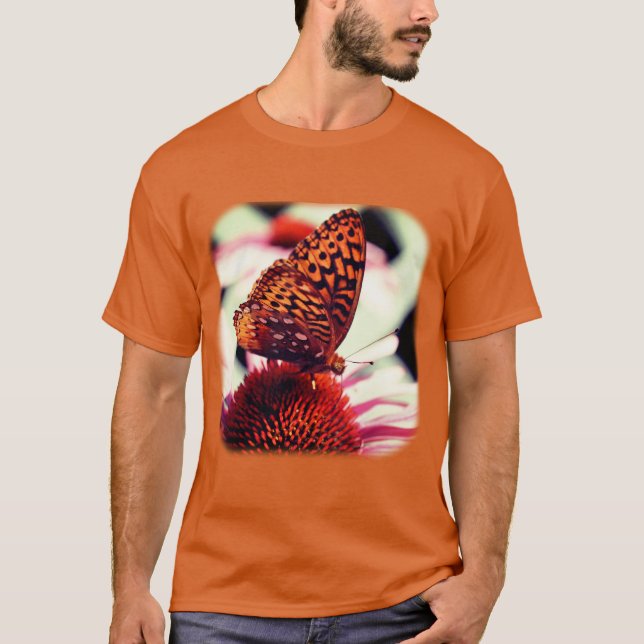 T-shirt Papillon sur la nature du confleur (Devant)