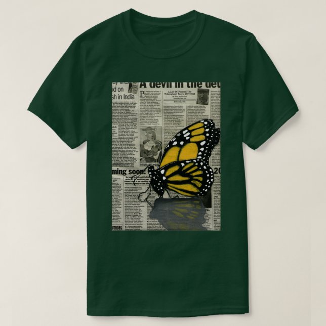 T-shirt Papillon sur mon journal (Design devant)