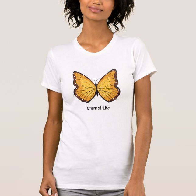 T-shirt Papillon, symbole de la vie éternelle (Devant)