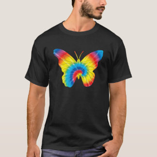 T-shirt Papillon teint arc-en-ciel Sanglet d'impression Hi