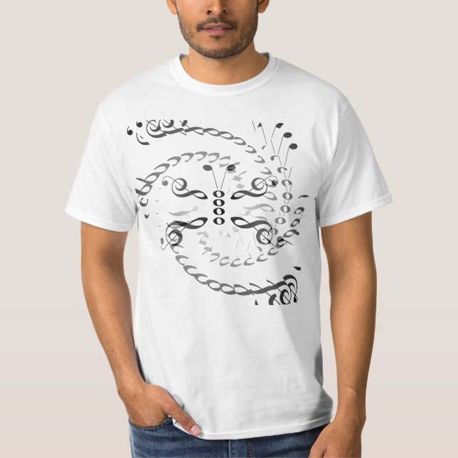 T-shirt Papillon tourbillonné de musique (Devant)