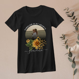 T-shirt Papillon Tournesol Mémorial Aquarelle Famille