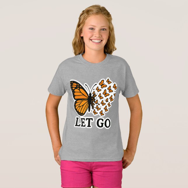 T-shirt Papillon transformant en minuscules papillons (Devant entier)