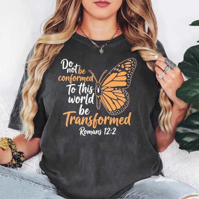 T-shirt Papillon Transformé Chrétiens Romains 12:2 (Créateur téléchargé)