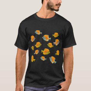 T-shirt Papillon Tropical Jaune Lumineux Et Joyeux Cora