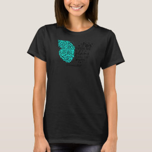 T-shirt Papillon Turquoise Graphisme Cheetah Imprimer Chri