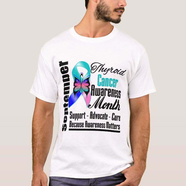 T-shirt Papillon v5 de mois de conscience de cancer de la (Devant)