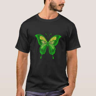 T-shirt Papillon vert Mandala Tribal Yoga Chakra