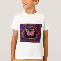 Papillon violet orange Avoir un beau Art de jour I