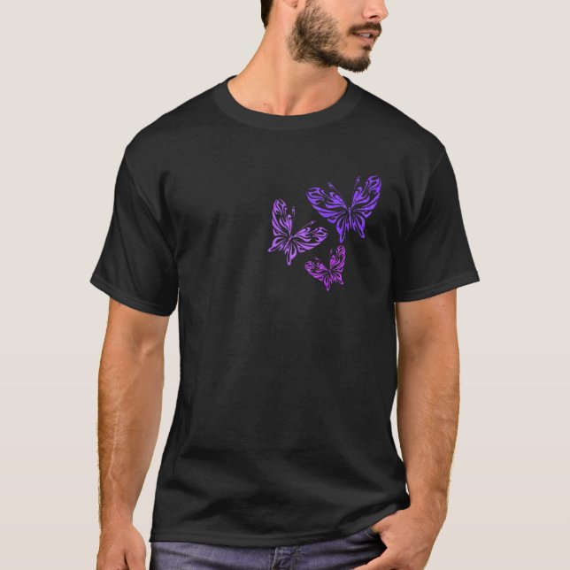T-shirt Papillon violet papillon Graphique Tee (Devant)