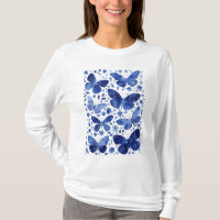 Papillons Aquarelle Bleu