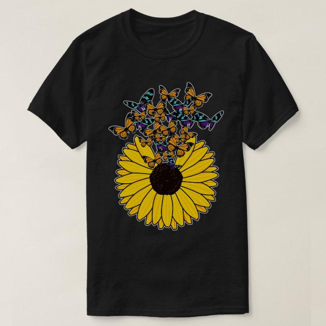 T-shirt Papillons au tournesol (Design devant)