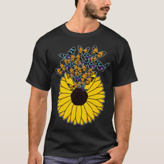 T-shirt Papillons au tournesol