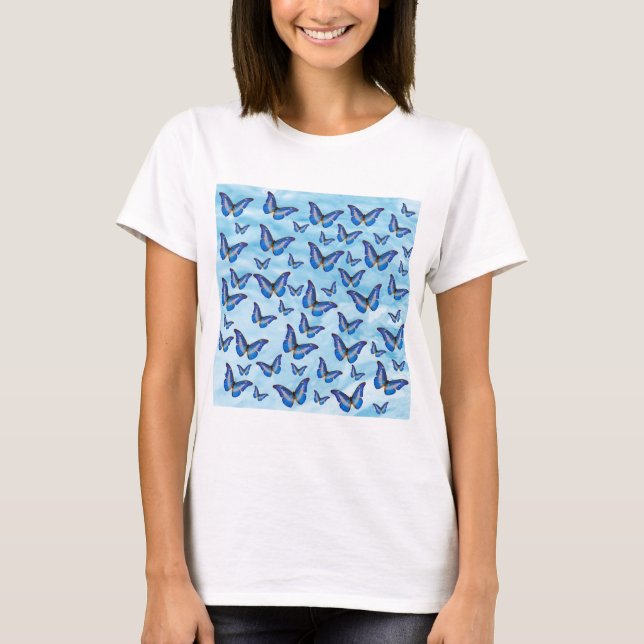 T-shirt Papillons bleus (Devant)