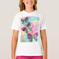 T-shirt Papillons colorés