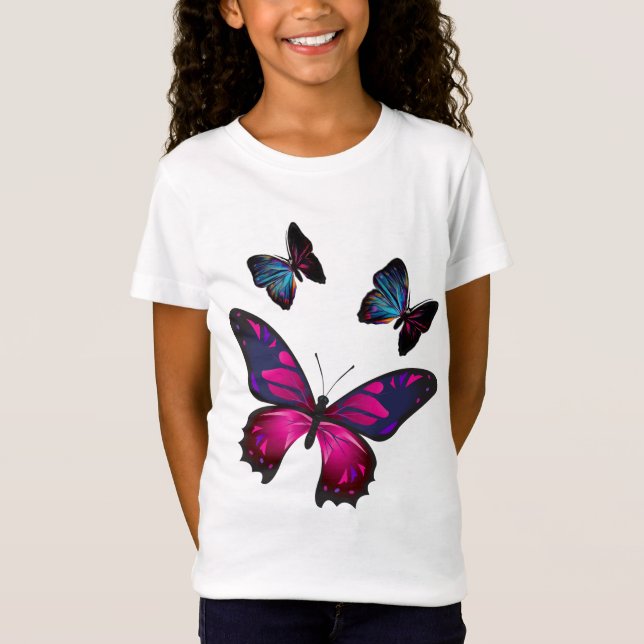 T-Shirt Papillons colorés (Devant)
