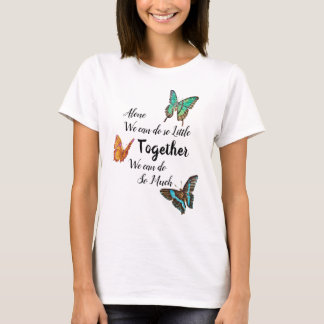 T-shirt Papillons colorés Citation inspirante