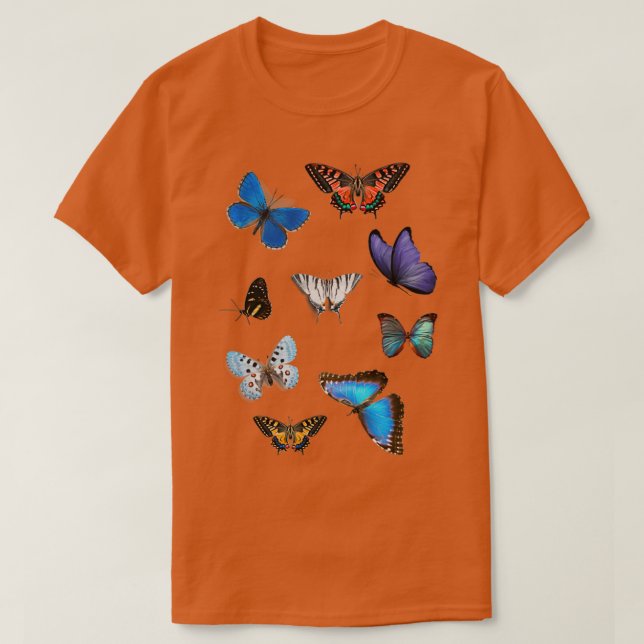 T-shirt Papillons colorés d'Amérique du Nord (Design devant)