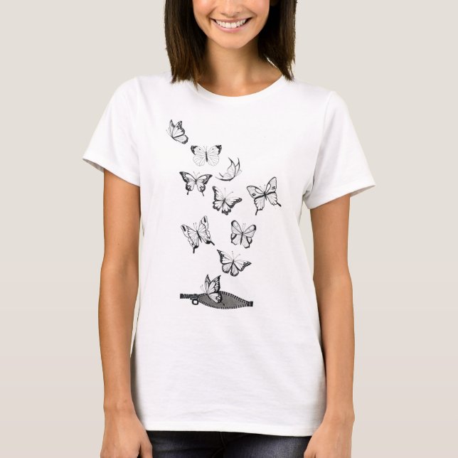 T-shirt "Papillons dans mon estomac " (Devant)