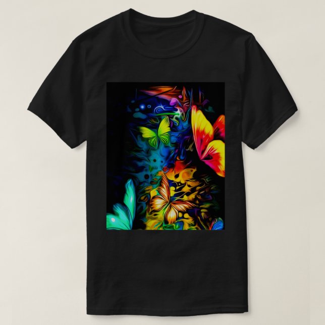 T-shirt Papillons d'aquarelle 3 (Design devant)