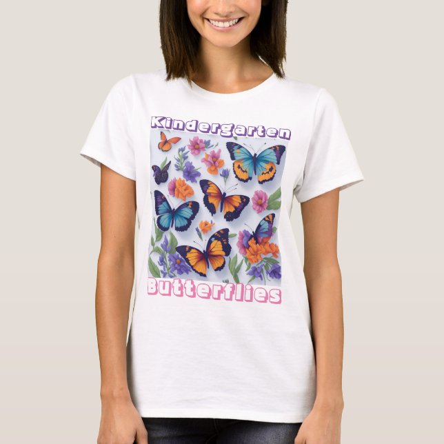 T-shirt Papillons de maternelle (Devant)