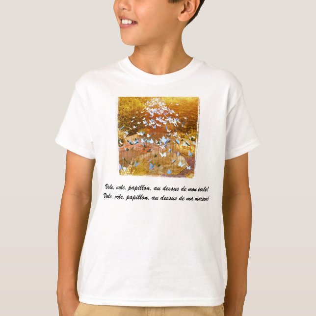 T-shirt Papillons de Papillons/- la chemise des enfants (Devant)