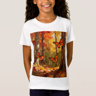 T-Shirt Papillons en Forêt