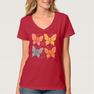 T-shirt Papillons Fantaisistes