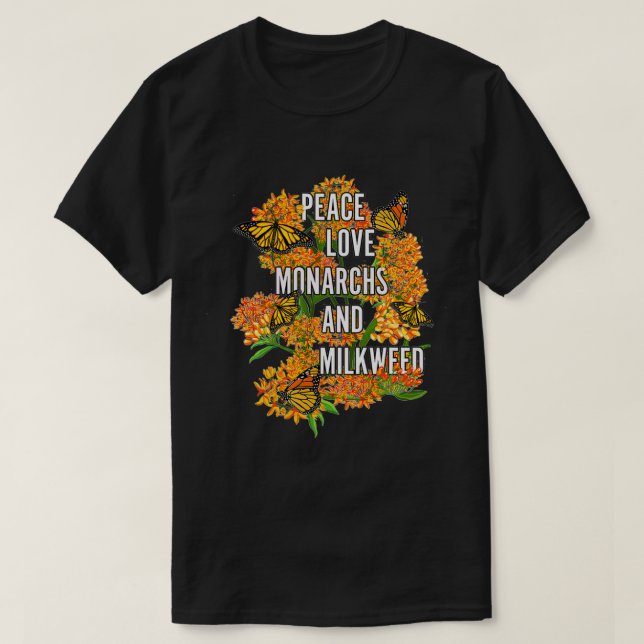 T-shirt Papillons monarques et algues pour femmes, beurre (Design devant)