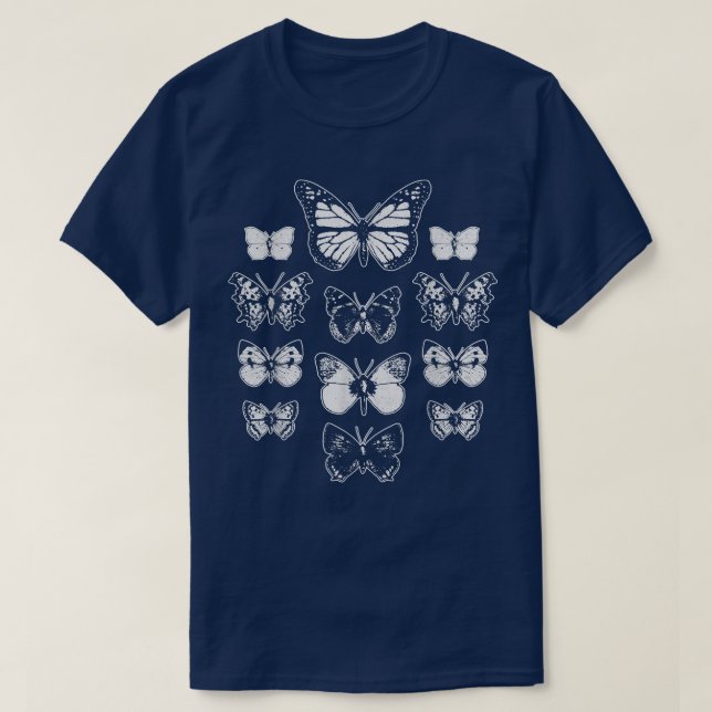 T-shirt Papillons Moths Grunge Goth Fairycore Esthétique (Design devant)