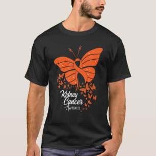 T-shirt Papillons Orange Ribbon Conscience du cancer du re