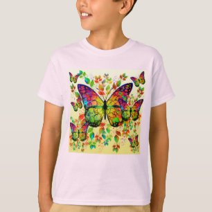 T-SHIRT PAPILLONS PRINTANIERS NATURE COLORÉE
