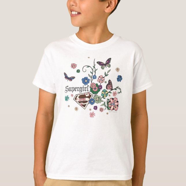 T-shirt Papillons supergirl (Devant)