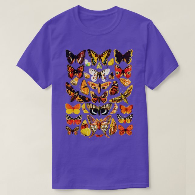 T-shirt Papillons vintages Collection Papillons Lepidopte (Design devant)