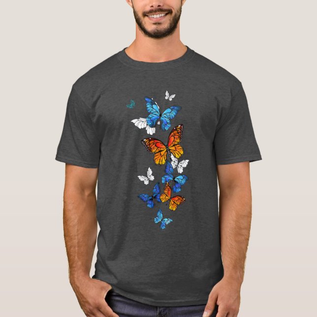 T-shirt Papillons volants Morpho et Monarch (Devant)