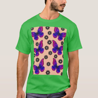 T-shirt Papillons volants Pluie de fleurs