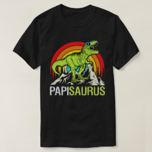 T-shirt Papisaurus Dinosaur Grandpa Saurus Fête des pères