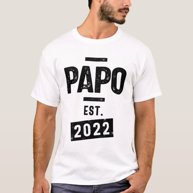 T-shirt Papo Est. 2022 | Journée de la Fête des pères et d (Devant)