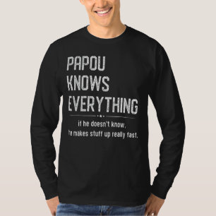 T-shirt Papou connaît tout les mèmes sarcastiques qu'est l