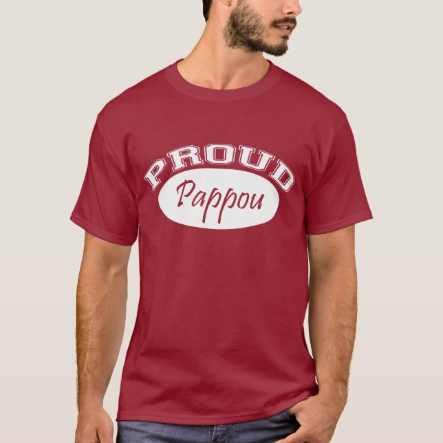 T-shirt Papou fier (blanc) (Devant)